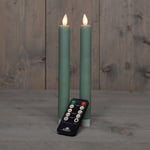 Afbeelding van Anna Collection Led Dinerkaars | 23 cm | jade groen | bewegende vlam | 2 stuks | AN861NA8359