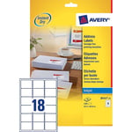 Afbeelding van Avery Zweckform J8161-25 adresetiketten | 63,5 mm x 46,6 mm | 450 etiketten | AVEJ8161-25