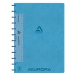 Afbeelding van Aurora 6845.742B Adoc schrift met liniaal | A4 | geruit | 90 gr. | 72 vel | blauw | AUR6845.742B