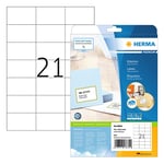 Afbeelding van Herma Premium 8634 permanent hechtende etiketten | A4 | 70 x 42,3 mm | wit | 210 etiketten | HER8634