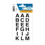 Afbeelding van Herma 4135 A-Z etiketten | 20 x 20 mm | zwart/transparant | 36 etiketten | HER4135