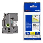 Afbeelding van Brother TZe-S141 extra klevend tape zwart op transparant 18mm x 8m (origineel) | BROTZe-S141