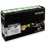 Afbeelding van Lexmark X748H1CG toner cartridge cyaan hoge capaciteit (origineel) | LEXX748H1CG