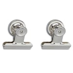 Afbeelding van Maul 2185096 papierklem | 50 mm | staal | nikkel | magnetisch | 2 stuks | MAUL2185096