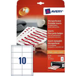 Afbeelding van Avery Zweckform L4727-20 naambadge etiketten | 54 mm x 90 mm | wit | 200 etiketten | AVEL4727-20