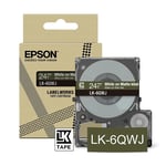 Afbeelding van Epson LK-6QWJ matte tape wit op kaki 24 mm (origineel) | EPSC53S672090
