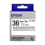 Afbeelding van Epson LK-7WBVN tape zwart op wit 36 mm (origineel) | EPSC53S657012