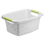 Afbeelding van Rotho bloemenprint wasmand | grijs | 12 literas | QC-ROT-03024