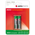 Afbeelding van Agfaphoto batterij Micro AAA | oplaadbaar | 2 stuks | AGF131-802824
