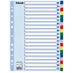 Afbeelding van Esselte 15263 A4 tabbladen | gekleurd plastic | 20 tabs | 11-gaats | ESS15263