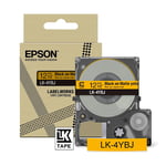 Afbeelding van Epson LK-4YBJ matte tape zwart op geel 12 mm (origineel) | EPSLK-4YBJ