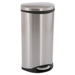 Afbeelding van EKO Shell Bin pedaalemmer | metaal | mat RVS | 30 liter | EK240NA5364