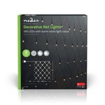 Afbeelding van Nedis LED kerstverlichting net | 160 lampjes | 2 x 1 meter | binnen/buiten | koel wit | NEDCLLN160
