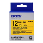 Afbeelding van Epson LK-4YBW extra klevende tape zwart op geel 12mm (origineel) | EPSLK-4YBW