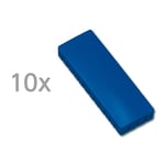 Afbeelding van Maul magneet | rechthoekig | blauw | 10 stuks | MAUL6165035