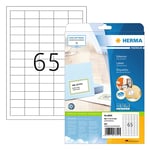 Afbeelding van Herma Premium 8629 permanent hechtende etiketten | A4 | 38,1 x 21,2 mm | wit | 650 etiketten | HER8629