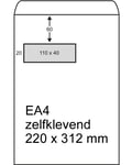 Afbeelding van Raadhuis akte envelop | zelfklevend | EA4 | venster links | 220mm x 312mm | 250 stuks | RAARD-303670