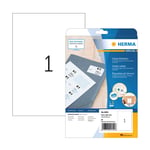 Afbeelding van Herma 4824 inkjet etiketten | A4 | 210 x 297 mm | wit | 25 etiketten | HER4824