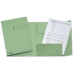 Afbeelding van Esselte 3-klepsmap met lijnbedrukking | folio | dossierkarton | groen | tot 200 bladen | 50 stuks | ESS1032308