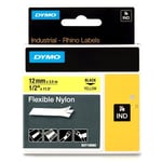 Afbeelding van DYMO S0718080 / 18490 IND Rhino tape flexibel nylon zwart op geel 12mm (origineel) | 18490