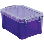 Afbeelding van Really Useful Box opbergdoos | polypropyleen | transparant paars | 0.7 liter | UB07LCP