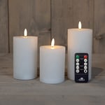 Afbeelding van Anna Collection LED Kaars | 3D vlam | wit | 3 stuks | AN861NA2127