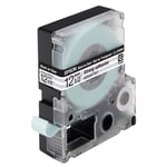 Afbeelding van Epson LC-4TBW9 extra klevende tape zwart op transparant 12 mm (9m) | EPSC53S625410
