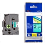 Afbeelding van Brother TZe-751 tape zwart op groen 24mm x 8m (origineel) | BROTZE751