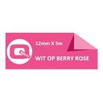 Afbeelding van Brother TZe-MQP35 tape wit op berry rose 12mm x 5m (huismerk) | STTZe-MQP35
