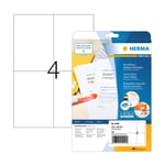 Afbeelding van Herma 4229 correctie- / afdeketiketten | A4 | 105 x 148 | wit | 100 etiketten | HER4229