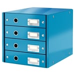 Afbeelding van Leitz 6049 WOW ladeblok | blauw metallic | 4 laden | LEI60490036