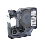Afbeelding van DYMO S0718210 / 18483 IND Rhino tape permanent polyester zwart op wit 12mm (huismerk) | STS0718210