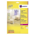 Afbeelding van Avery Zweckform L7782-25 crystal clear etiketten | 63,5 mm x 38,1 mm | 525 etiketten | AVEL7782-25