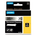 Afbeelding van DYMO S0718200 / 18487 IND Rhino tape permanent polyester zwart op metallic 19mm (origineel) | S0718200