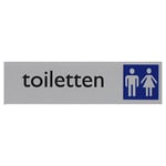 Afbeelding van Posta Rico bordje toiletten dames & heren | kunststof | zilver | POS00039064