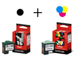 Afbeelding van Lexmark Bundel 16 (Zwart) en 27 (Kleur) | LEXB-16-27