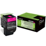 Afbeelding van Lexmark 80C2XM0 nr. 802XM toner cartridge magenta extra hoge capaciteit (origineel) | LEX80C2XM0
