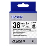 Afbeelding van Epson LK-7TBN tape zwart op transparant 36mm (origineel) | EPSC53S657007
