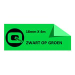 Afbeelding van Brother TZe-741 tape zwart op groen 18mm x 8m (huismerk) | STTZe-741