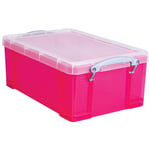 Afbeelding van Really Useful Box opbergdoos | polypropyleen | transparant felroze | 9 liter | UB9BPK