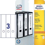 Afbeelding van Avery Zweckform L4759-25 printbare rugetiketten | wit | zelfklevend | breed | 61 mm x 297 mm | 75 etiketten | AVEL4759-25