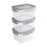 Afbeelding van Sunware Club Cuisine diepvriesdozen | met clips | transprant/grijs | 1,5 liter | 3 stuks | SUN75200609