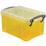 Afbeelding van Really Useful Box opbergdoos | polypropyleen | transparant geel | 0.7 liter | UB07LGE