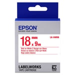 Afbeelding van Epson LK-5WRN standard tape rood op wit 18mm (origineel) | EPSLK-5WRN