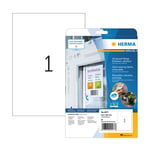 Afbeelding van Herma 4577 verwijderbare folie etiketten | weerbestendig | A4 | 210 x 297 mm | wit | 20 etiketten | HER4577