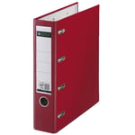 Afbeelding van Leitz 1012 bank-giro ordner | A4 | plastic | rood | 75mm | LEI10120025