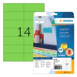 Afbeelding van Herma 5061 etiketten | verwijderbaar | A4 | 105 x 42,3 mm | groen | 280 etiketten | HER5061