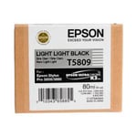 Afbeelding van Epson T5809 inktcartridge licht licht zwart (origineel) | EPST580900