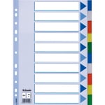 Afbeelding van Esselte 15261 A4 tabbladen | gekleurd plastic | 10 tabs | 11 gaats | ESS15261