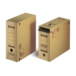 Afbeelding van Leitz 6086 archiefdoos met afsluitklep | A4 | karton | natuurbruin | 10 stuks | LEI60860000